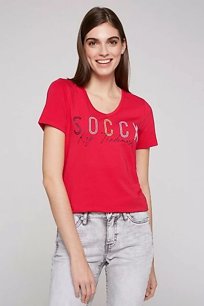 SOCCX V-Shirt mit V-Ausschnitt günstig online kaufen