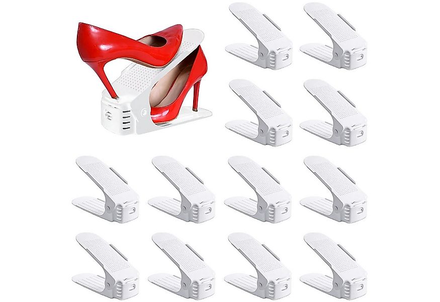 Refined Living Schuhregal 12stk Schuhstapler Einstellbare Schuhregale Schuh günstig online kaufen