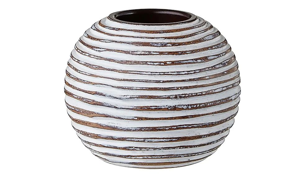 Teelichthalter   ¦ braun ¦ Polyresin (Kunstharz) ¦ Maße (cm): H: 8,5  Ø: 10 günstig online kaufen
