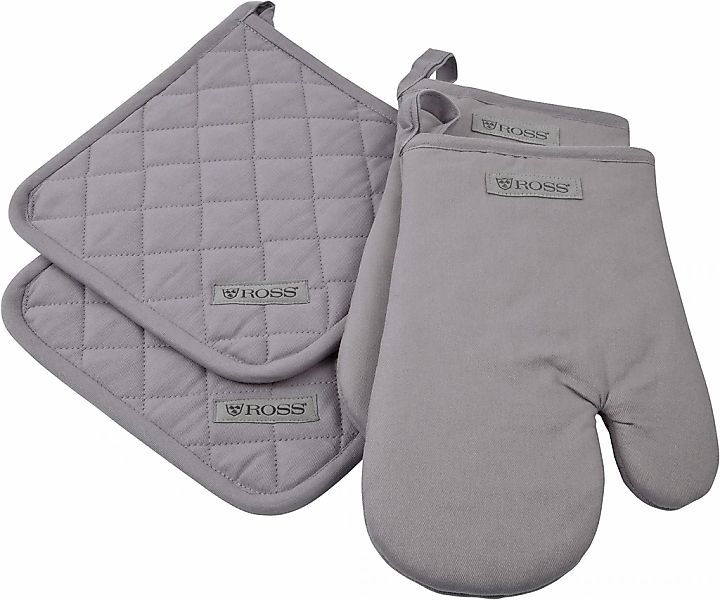 ROSS Topflappen "Exclusiv" 2x Topflappen und 2x Grillhandschuh, 100% Baumwo günstig online kaufen