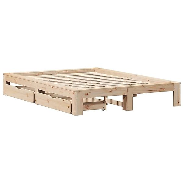 vidaXL Massivholzbett ohne Matratze 150x200 cm Kiefernholz 3308996 günstig online kaufen