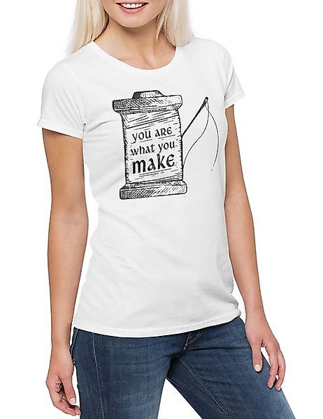 Urban Backwoods Print-Shirt You Are What You Make Damen T-Shirt Handwerk Nä günstig online kaufen