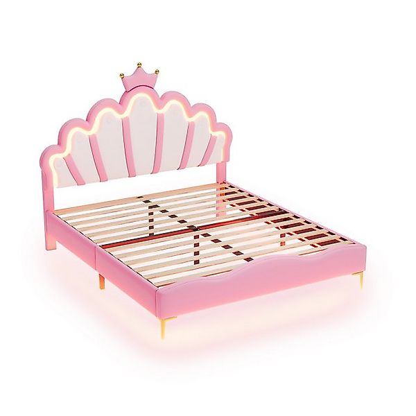 Gotagee Polsterbett Doppelbett LED Prinzessinnenbett Jugendbett Funktionsbe günstig online kaufen