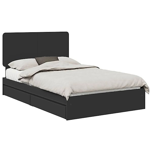 vidaXL Stauraumbett Schwarz 120 x 200 cm Holzwerkstoff 3412701 günstig online kaufen