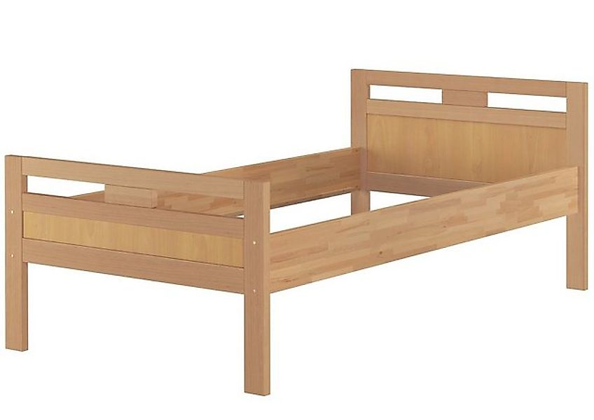 ERST-HOLZ Bett Seniorenbett Gästebett Buche massiv 100x200 hohe Sitzkante H günstig online kaufen