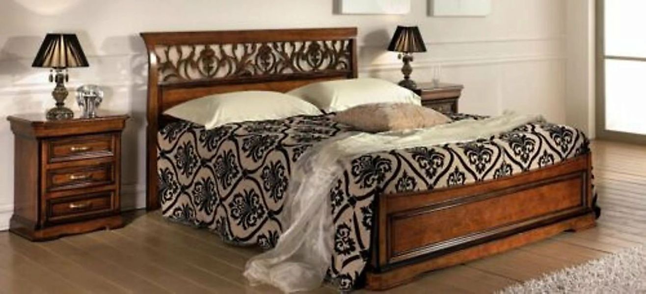JVmoebel Holzbett, Bett Möbel Doppelbett Naturholz Schlafzimmer Möbel Desig günstig online kaufen