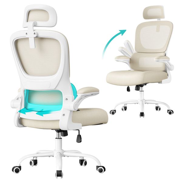 SONGMICS Bürostuhl, Netzstuhl, ergonomisches Design, mit günstig online kaufen