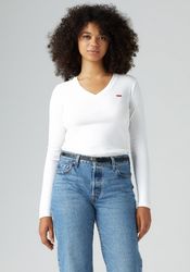 Levis Langarmshirt "ESSENTIAL HM LS VNECK" mit Logo Stickerei günstig online kaufen