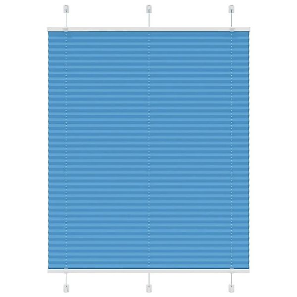 vidaXL Plissee Blau 105x100 cm Stoffbreite 104,4 cm Polyester 4015178 günstig online kaufen