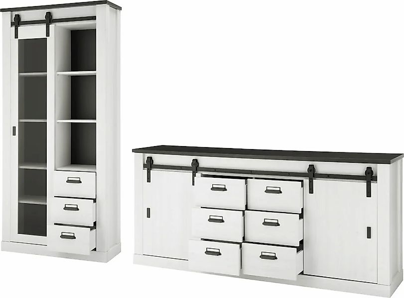 Home affaire Wohnwand "SHERWOOD" 2 Stk. tlg. günstig online kaufen