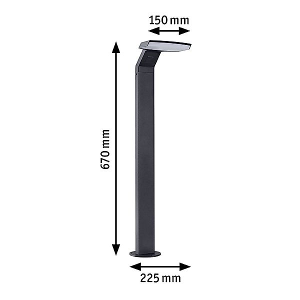 Paulmann LED Gartenleuchte "Zenera 230V Pollerleuchte" Warmweiß insektenfre günstig online kaufen