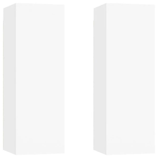 vidaXL TV-Schränke 2 Stk Weiß 30,5x30x90 cm Holzwerkstoff 803345 günstig online kaufen