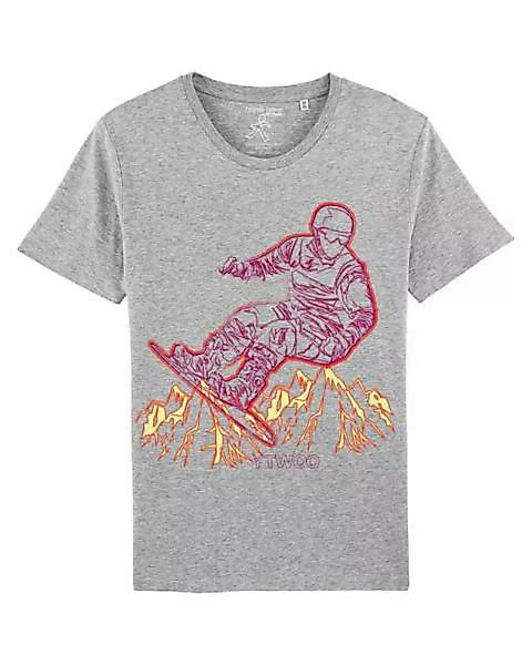 Bio Tshirt Mit Snowbord In Free Style Als Motiv. Bio Shirt günstig online kaufen