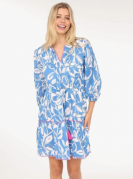 Zwillingsherz Sommerkleid ""Blätter Zweifarbig"" Ohne Taschen mit Tasseln u günstig online kaufen