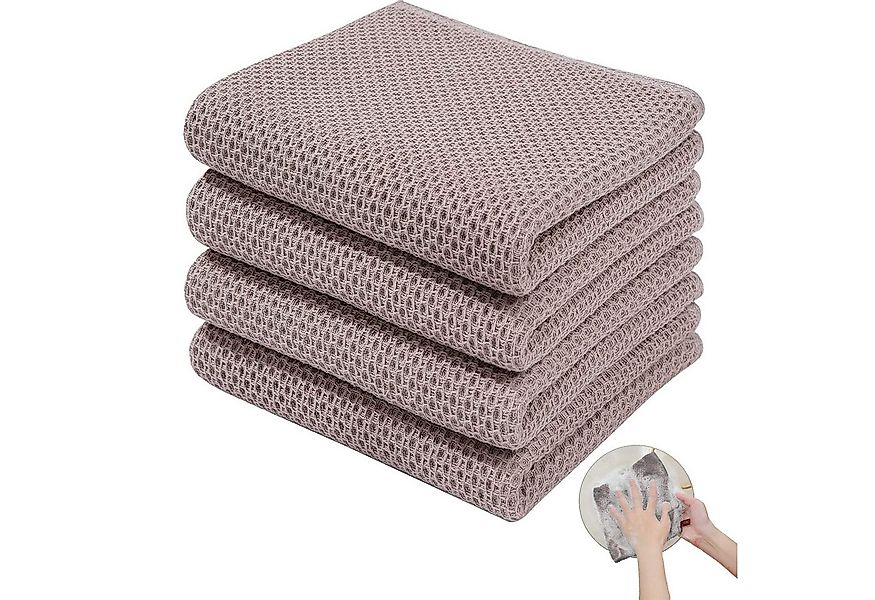 MODFU Geschirrtuch Küchentücher Set Baumwolle Spültuch, (Küchenhandtuch 4er günstig online kaufen