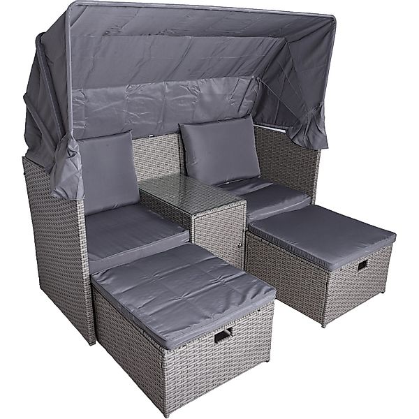Garden Pleasure Relax-Lounge Saint-Tropez 75 cm x 170 cm x 170 cm Anthrazit günstig online kaufen