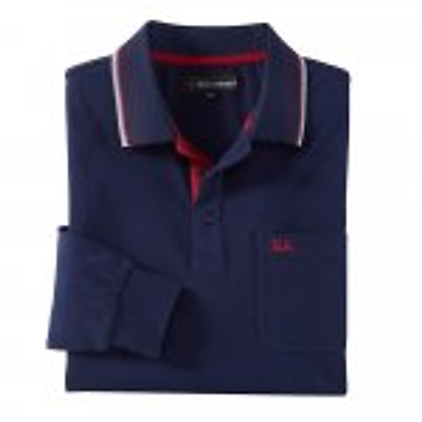 Piqué Langarmshirt, marine günstig online kaufen