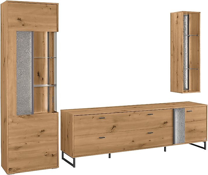 set one by Musterring TV-Wand »Deltona«, (3 St.), Zierelemente aus Sandstei günstig online kaufen