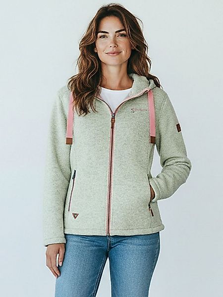Dry Fashion Fleecejacke Poel Damen Wollfleece-Jacke Poel mit Kapuze - Winda günstig online kaufen