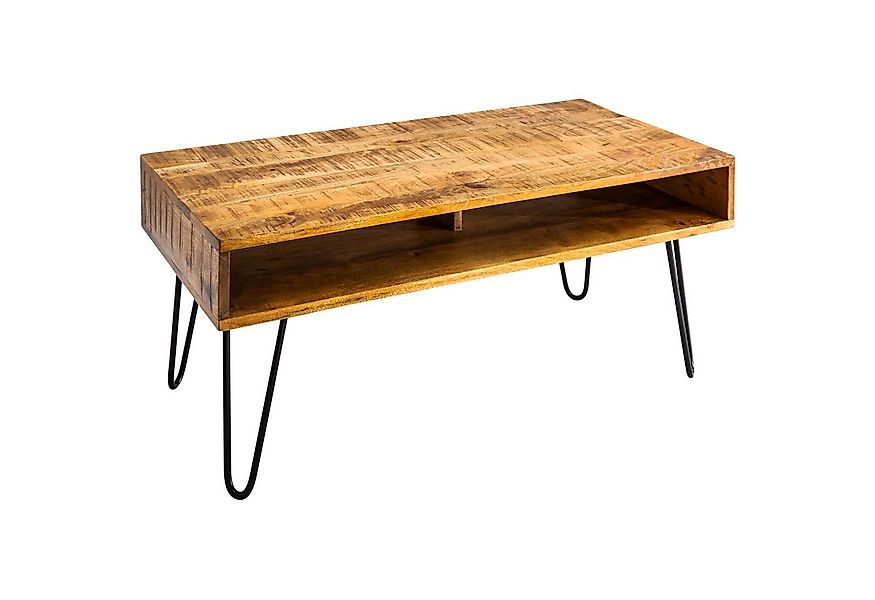 riess-ambiente Couchtisch SCORPION 100cm natur / schwarz, Wohnzimmer · Mass günstig online kaufen