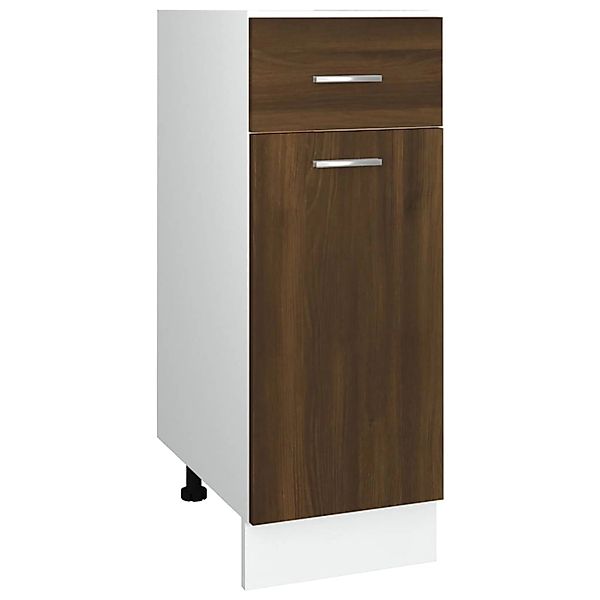 Vidaxl Unterschrank Mit Schublade Braun Eichen-optik 30x46x81,5 Cm günstig online kaufen