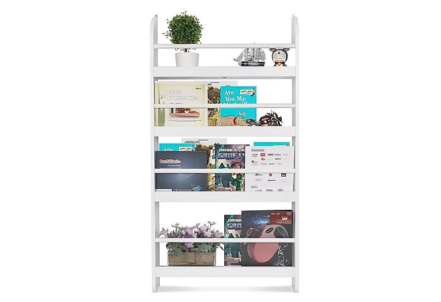 Homfa Kinderregal Kinderbücherregal Wandregal, Bücherregal mit 4 Ablagen au günstig online kaufen