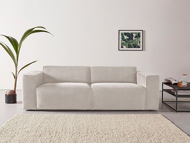 andas 3-Sitzer "Noord", mit Kedernaht, Breite 232 cm, Cord, Struktur, Webst günstig online kaufen