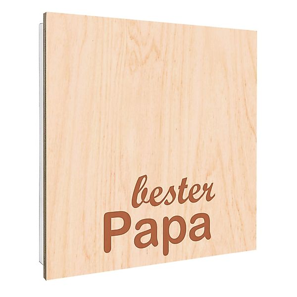 Banjado Schlüsselkasten mit Holzfront 30x30cm Weiß Scharnier Links 50 Haken günstig online kaufen