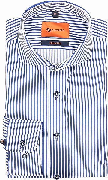 Suitable Hemd Blau Streifen - Größe 38 günstig online kaufen