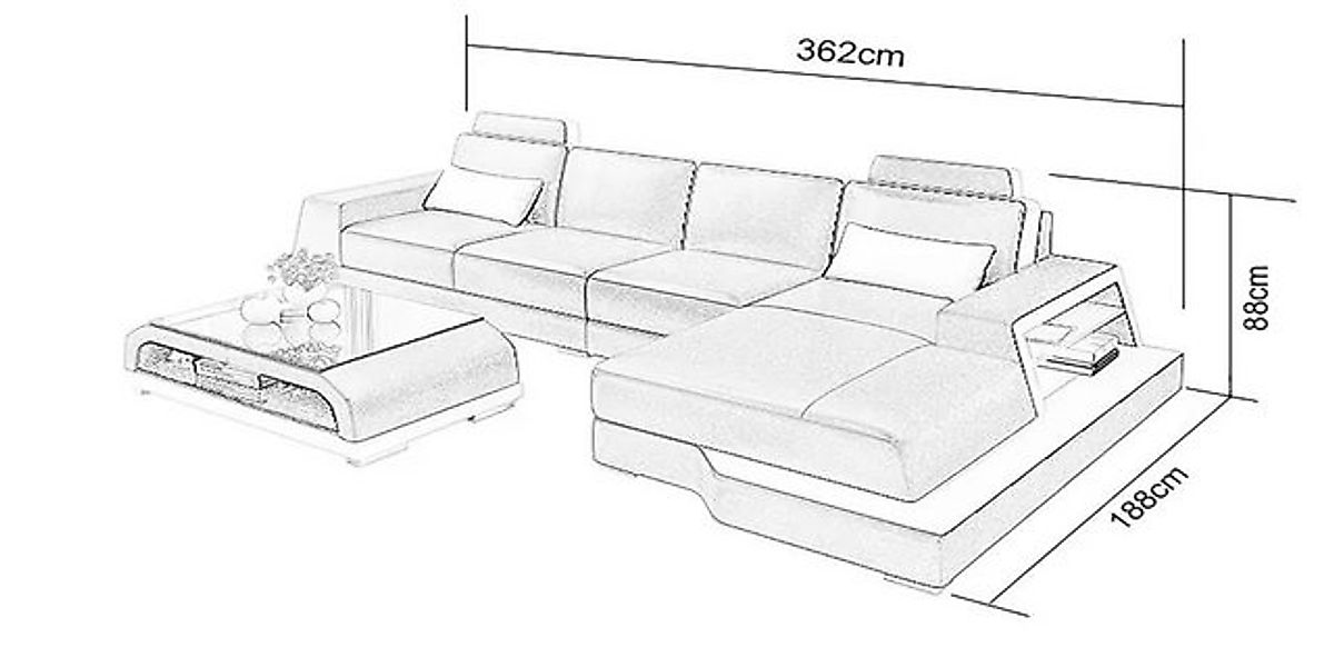 Xlmoebel Ecksofa Modernes Designsofa mit zwei Teilen für die Wohnraumgestal günstig online kaufen