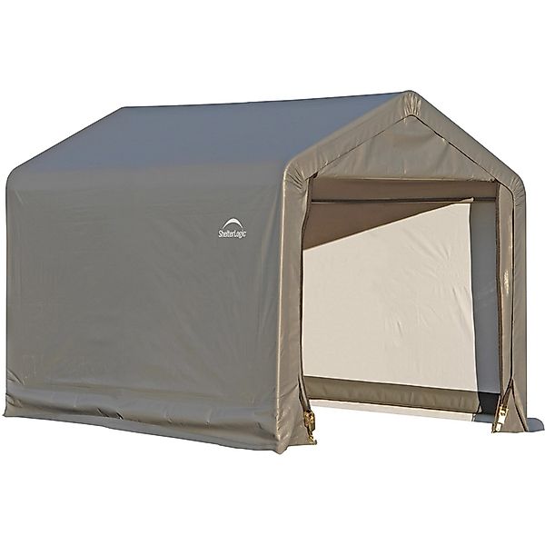 ShelterLogic Foliengerätehaus 5,4 m² Grau 180 cm x 300 cm günstig online kaufen