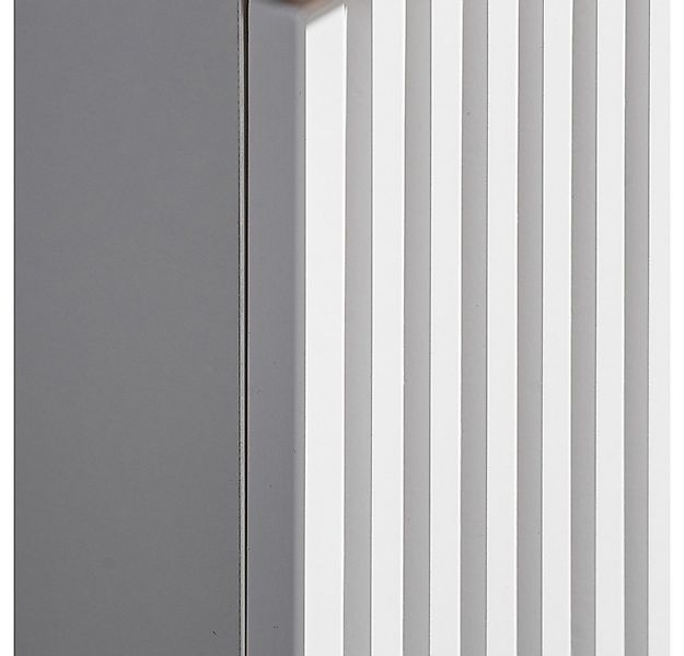 Lomadox Hochschrank NEWPORT-56-WHITE Badschrank, weiß mit gerillter Front, günstig online kaufen