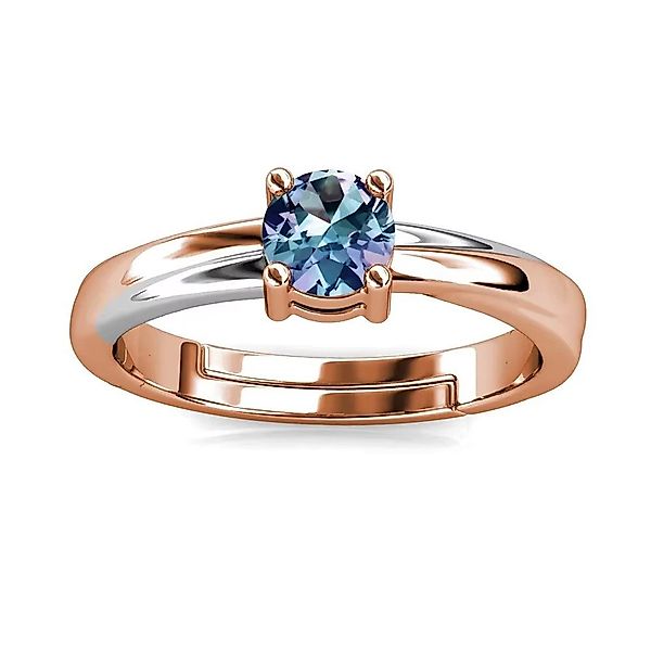 Runde Perlé Silberring Minimalistischer verstellbarer Ring mit Edelstein Al günstig online kaufen