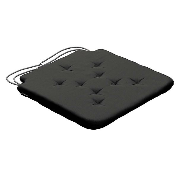 Stuhlkissen Christoph mit Bindeschnur, anthrazit, 42 x 41 x 3,5 cm, Cotton günstig online kaufen