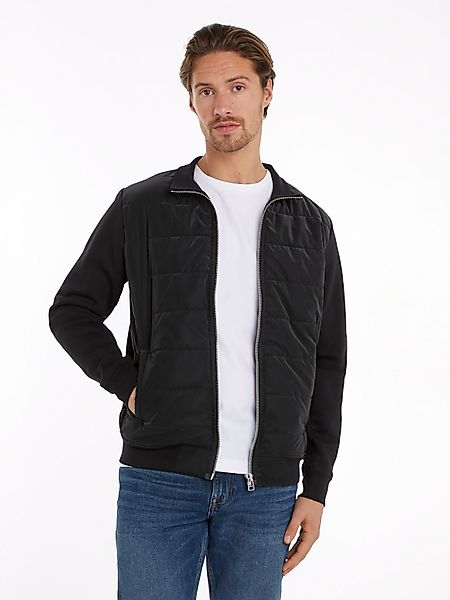 Tommy Hilfiger Sweatjacke "MIX MEDIA ZIP THRU STAND CLR" mit gestreiftem In günstig online kaufen