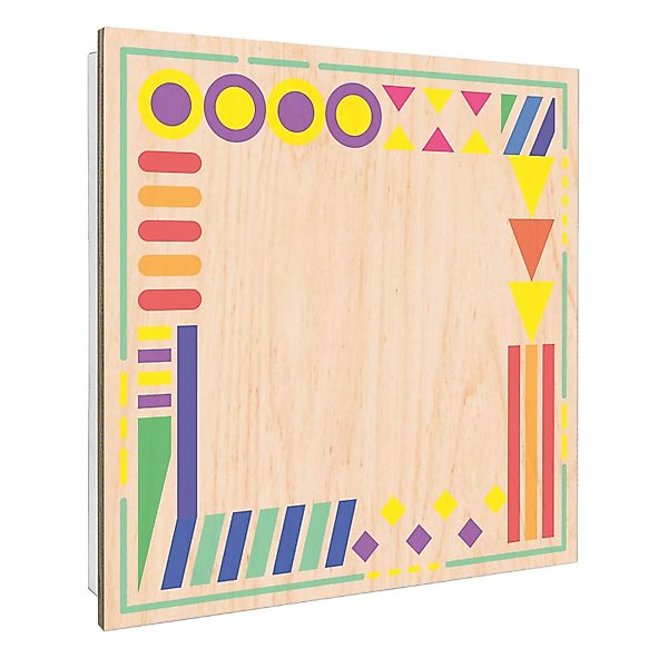 Banjado Großer Schlüsselbox Holz 30x30cm Weiß Scharnier Rechts 50 Haken Sch günstig online kaufen