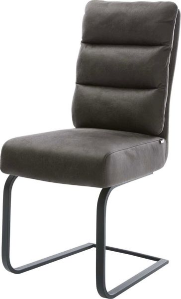 DELIFE Polsterstuhl Pela-Flex, Freischwinger flach Schwarz günstig online kaufen