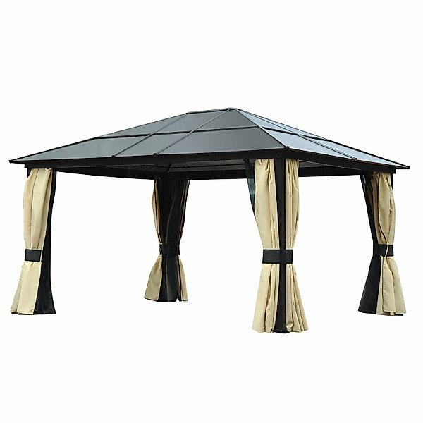 Outsunny Pavillon Luxus Pavillon mit lichtdurchlässigem günstig online kaufen