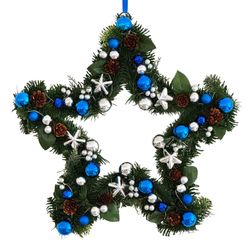 Online-Fuchs Dekokranz Türkranz Stern mit Weihnachtsbaumkugeln günstig online kaufen