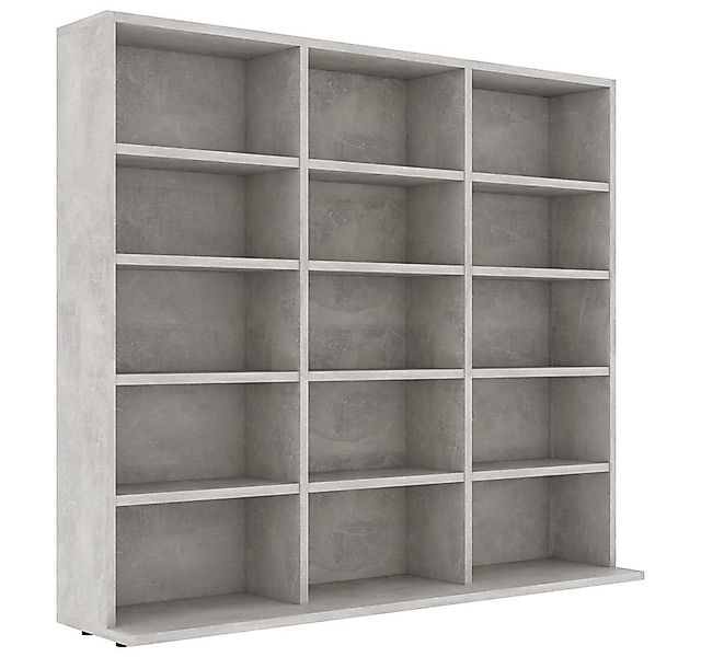 vidaXL Regal 100 x 23 x 895 cm CD-Regal Betongrau 102x23x89,5 cm Spanplatte günstig online kaufen