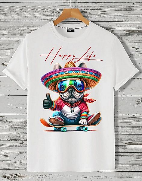 RMK T-Shirt Herren kurzarm Shirt Basic Rundhals Ausschnitt Skater aus Baumw günstig online kaufen