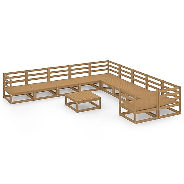 vidaXL 11-tlg Garten-Lounge-Set Massivholz Kiefer Modell 38 günstig online kaufen