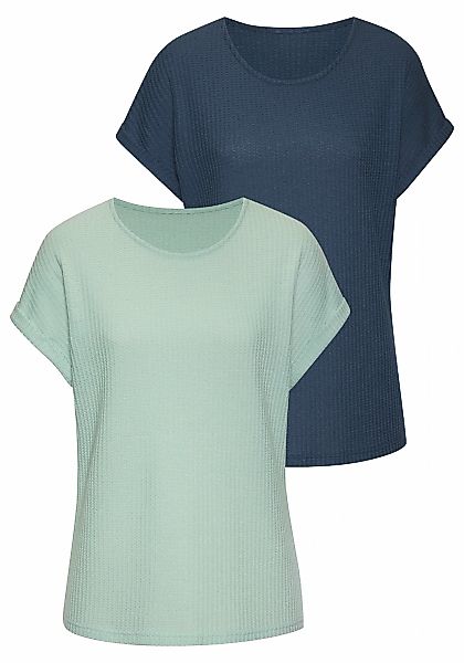 Vivance Kurzarmshirt "aus weicher Piqué-Qualität", (2er-Pack) günstig online kaufen