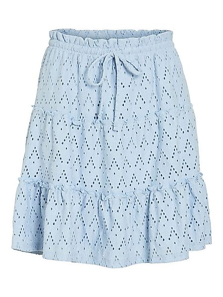 Vila Sommerrock Strukturiertes Design mit Kordelzug und Rüschen VIAMALINA H günstig online kaufen