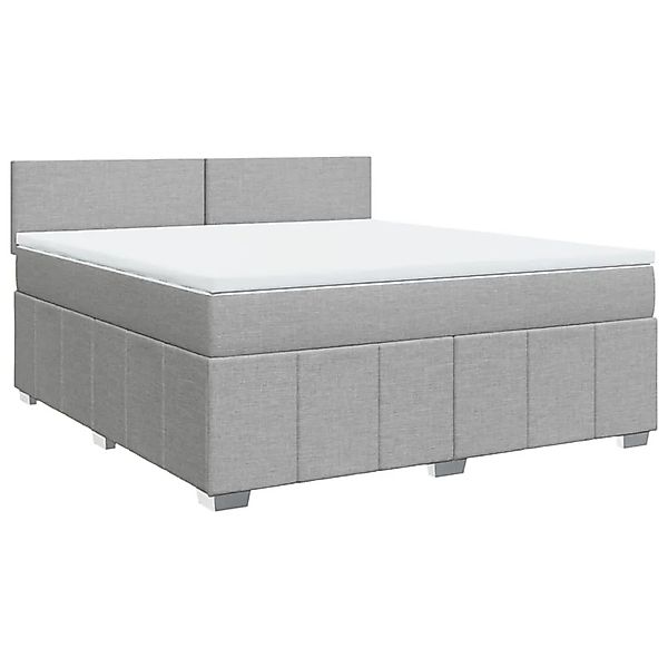 vidaXL Boxspringbett mit Matratze Hellgrau 180x200 cm Stoff 3287140 günstig online kaufen