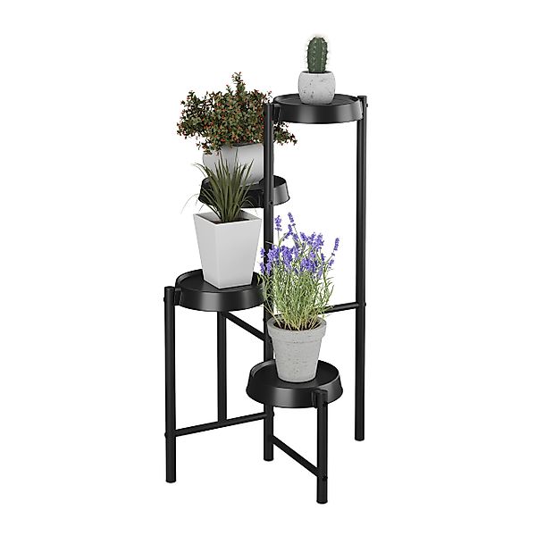 relaxdays Blumenständer Pflanzenständer Metall & Kunststoff, günstig online kaufen