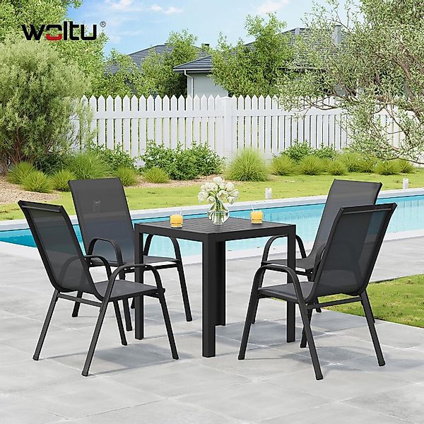 Woltu Gartenstuhl (4 St), stapelbar, Garten günstig online kaufen