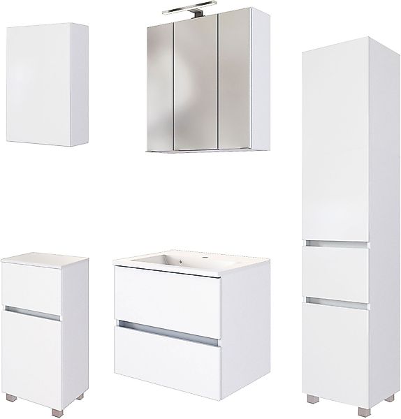 welltime Badmöbel-Set "Welltime Möbel Baabe Waschtisch-Set 3tlg. oder 5tlg. günstig online kaufen