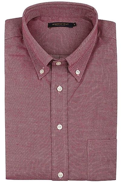 Steppin' Out Hemd Twill Rot - Größe L günstig online kaufen