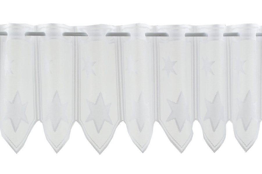 Gardinen Kranzusch Scheibengardine Sterne, Stangendurchzug, transparent, Ku günstig online kaufen